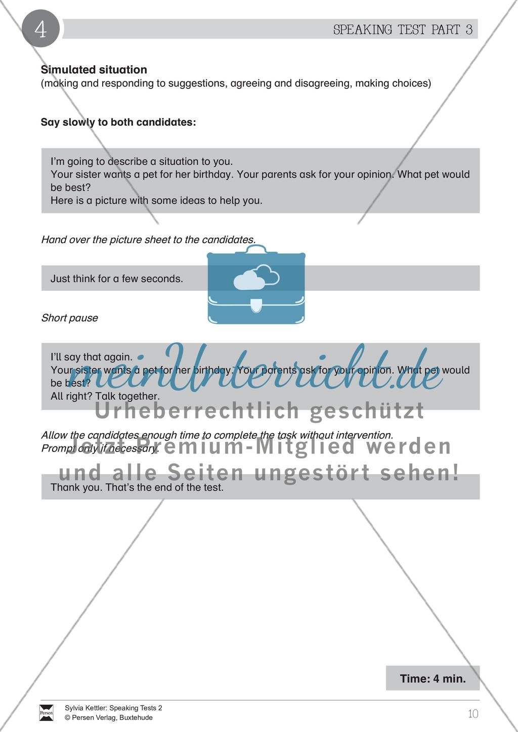Speaking Test (part 3): Simulated situation - Pets Preview 1