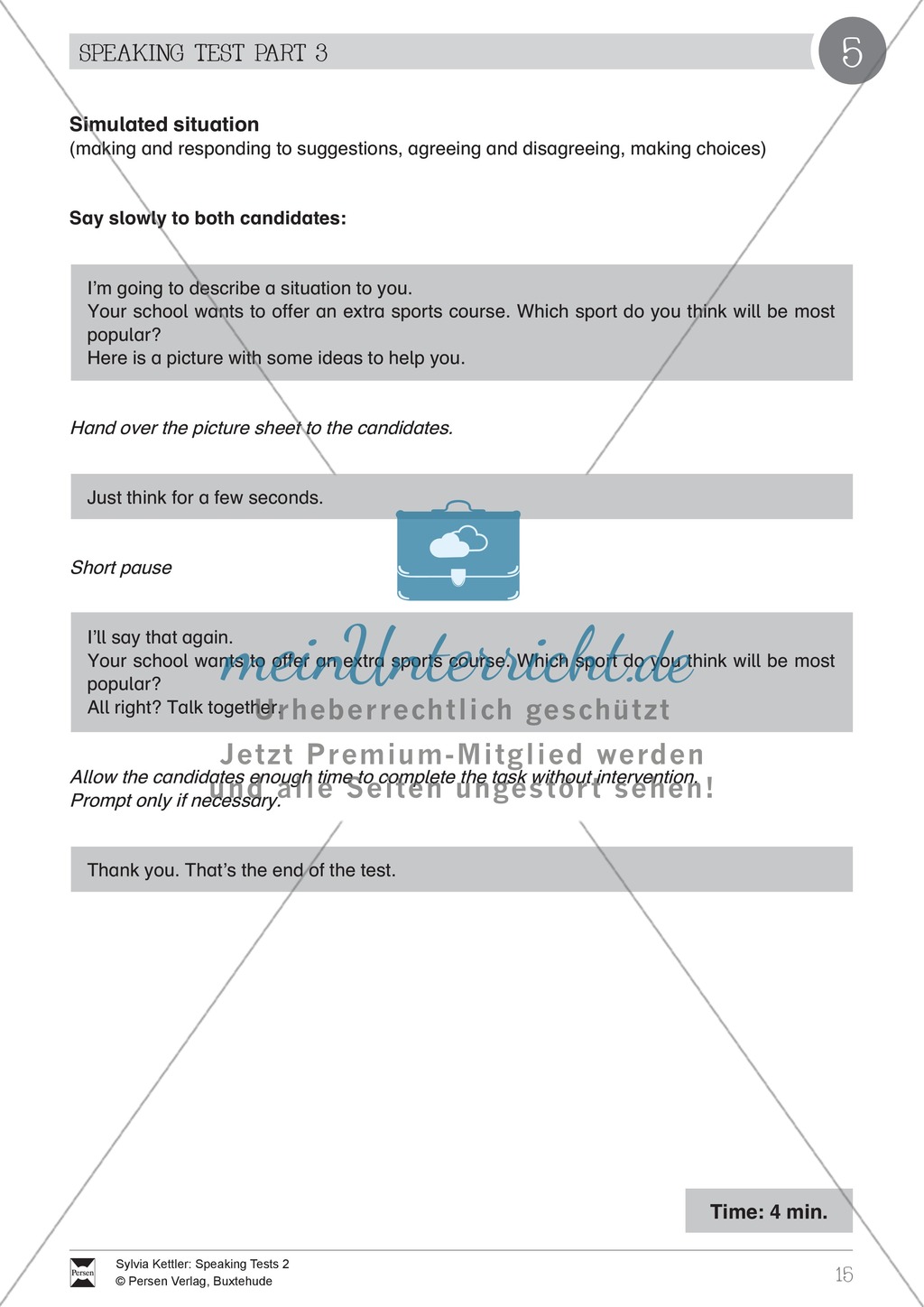 Speaking Test (part 3): Simulated situation - Sports Preview 1