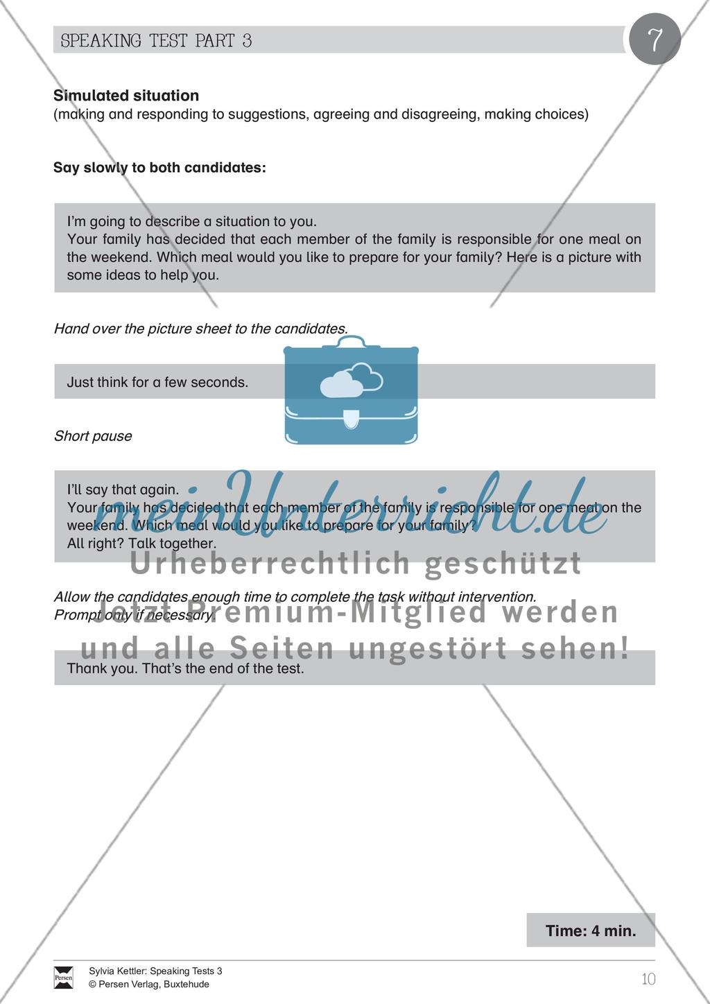 Speaking Test (part 3): Simulated situation - Cooking a meal Preview 1