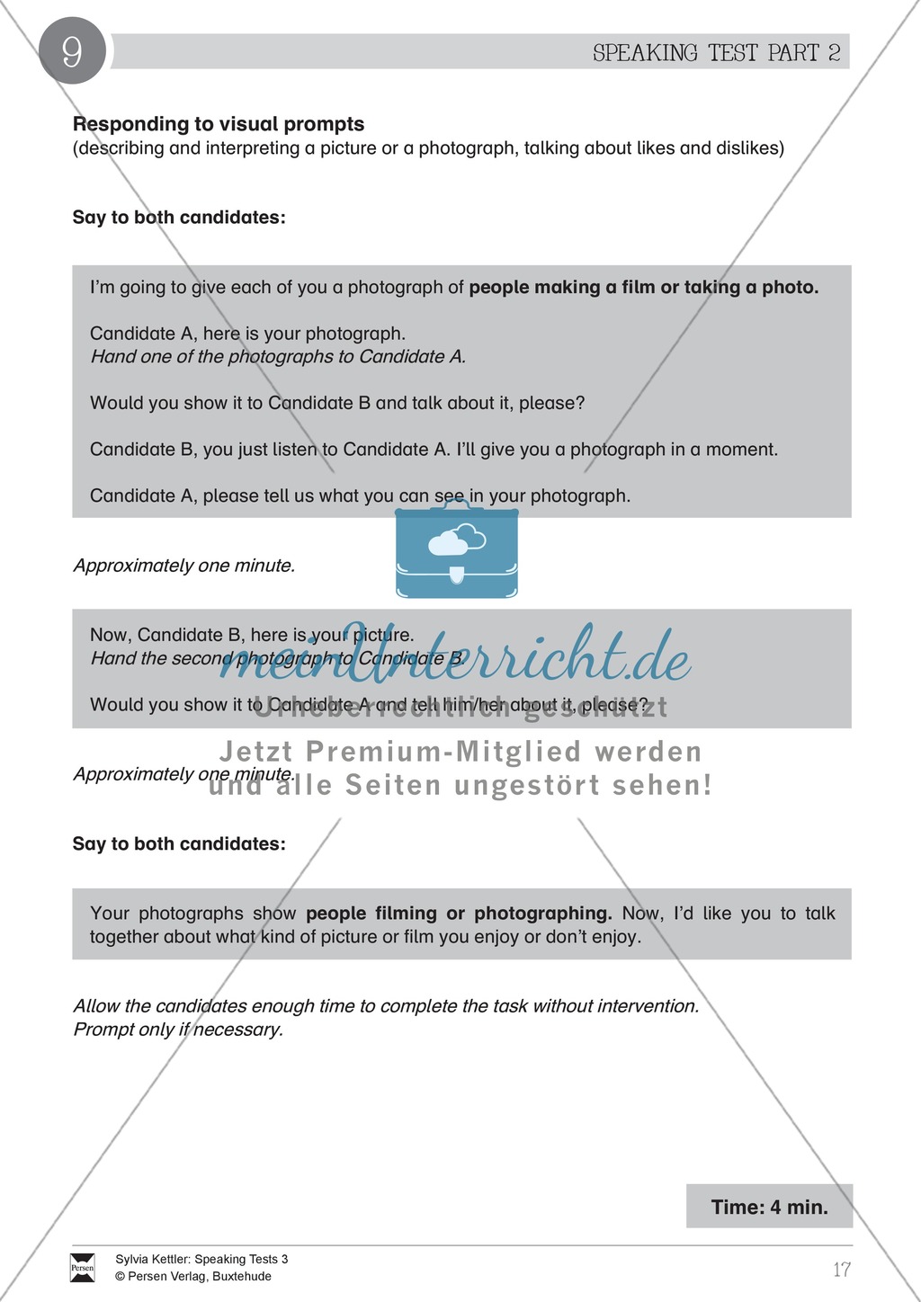Speaking Test (part 2): Responding to visual prompts - People making a film or taking a photo Preview 1