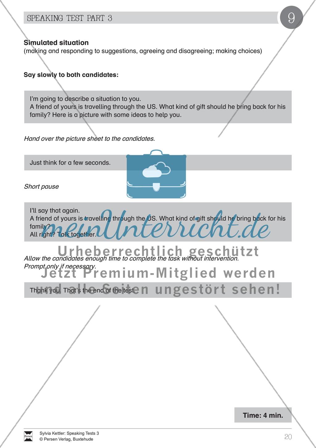 Speaking Test (part 3): Simulated situation - Bringing back a souvenir from the US Preview 1