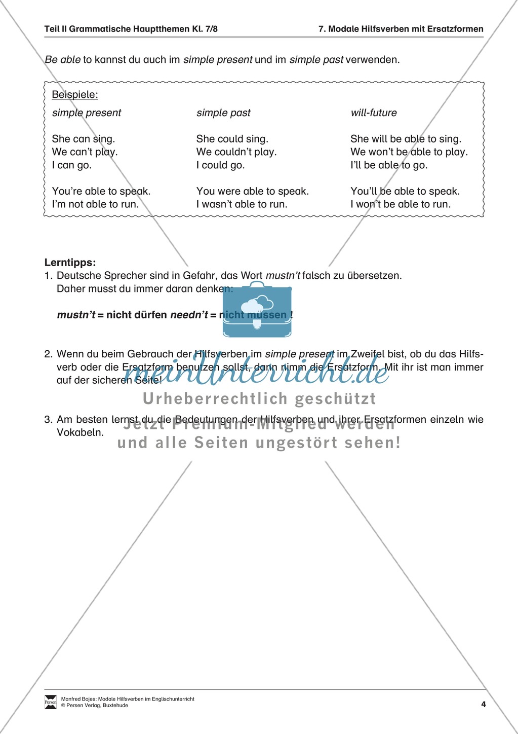 Erklärung modale Hilfsverben für Schüler Preview 2