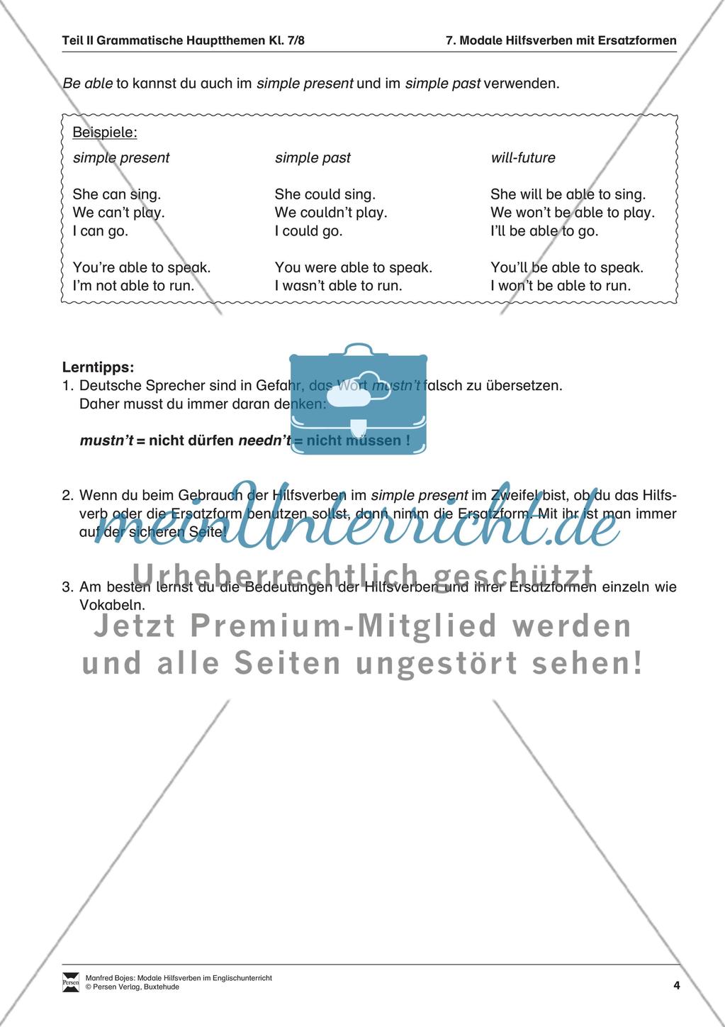 Erklärung modale Hilfsverben für Schüler Preview 2