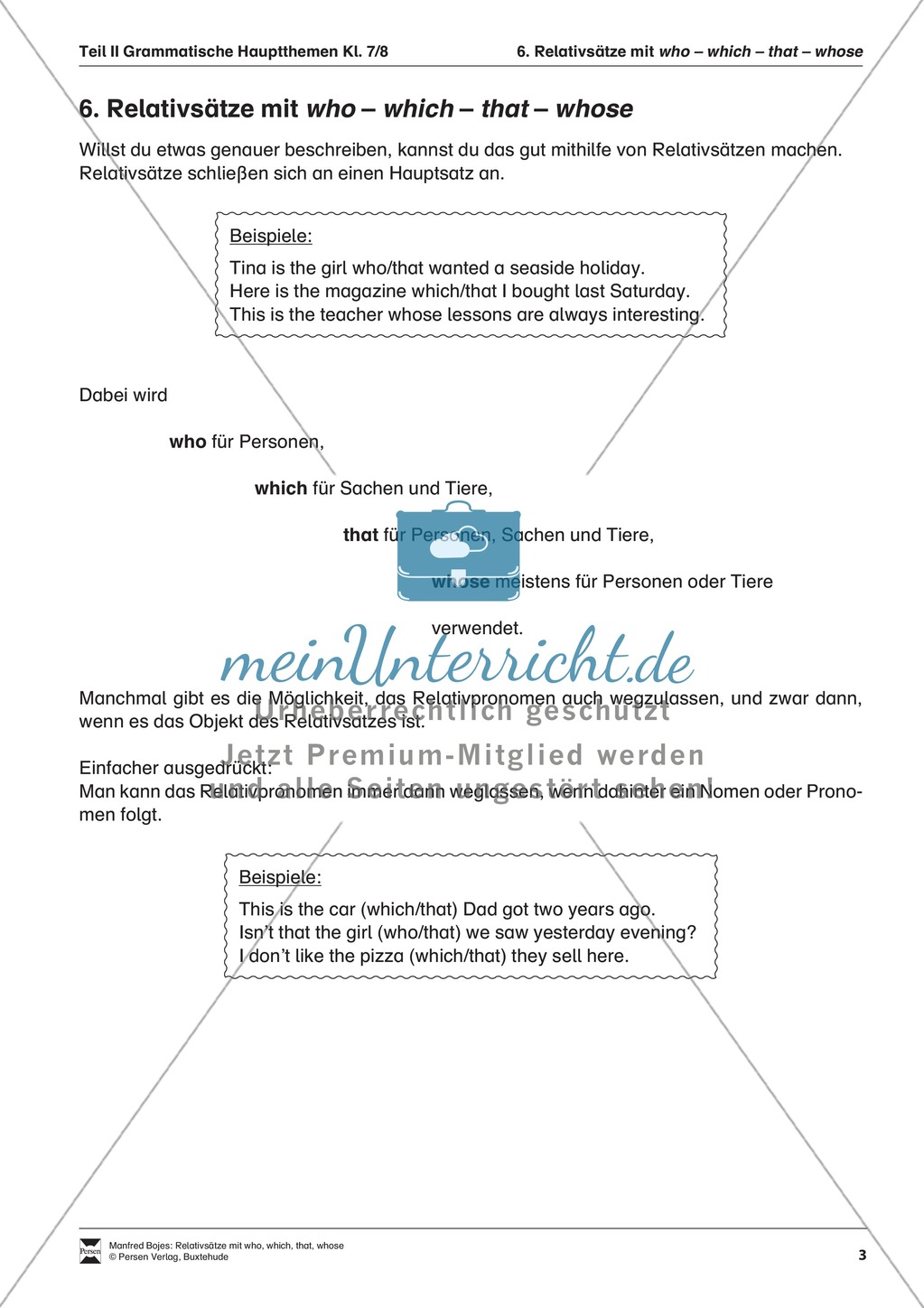 Erklärung Relativsätze für Schüler Preview 1