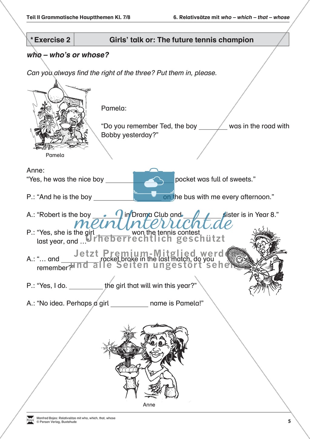 Exercises relative clauses + Lösungen Preview 2