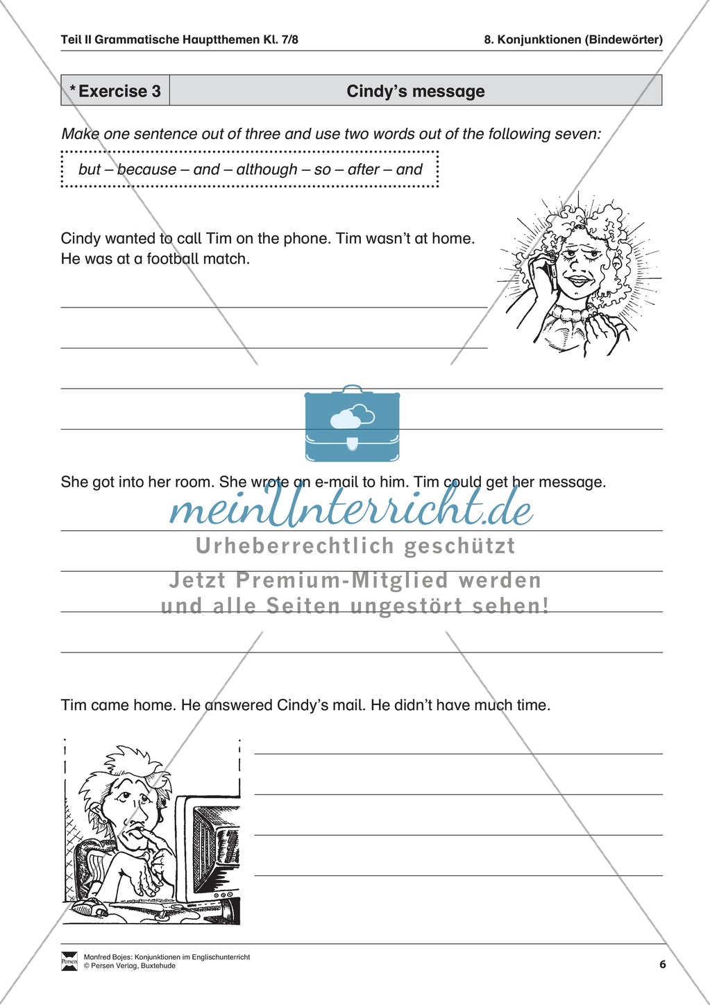 Exercises conjunctions + Lösungen Preview 3