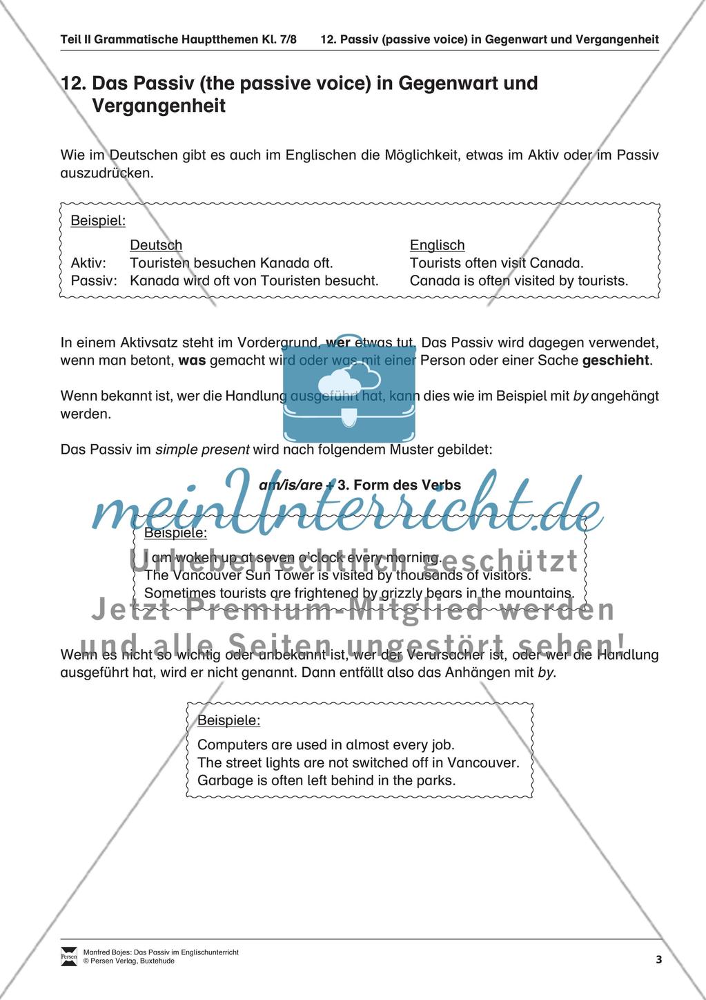 Erklärung passive voice für Schüler Preview 1