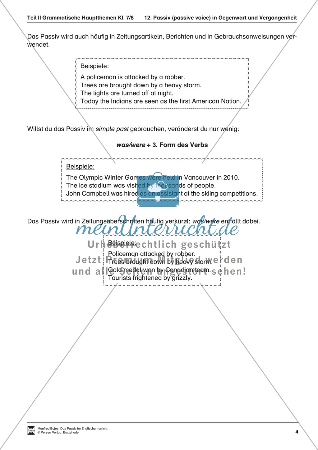 Erklärung passive voice für Schüler Preview 2