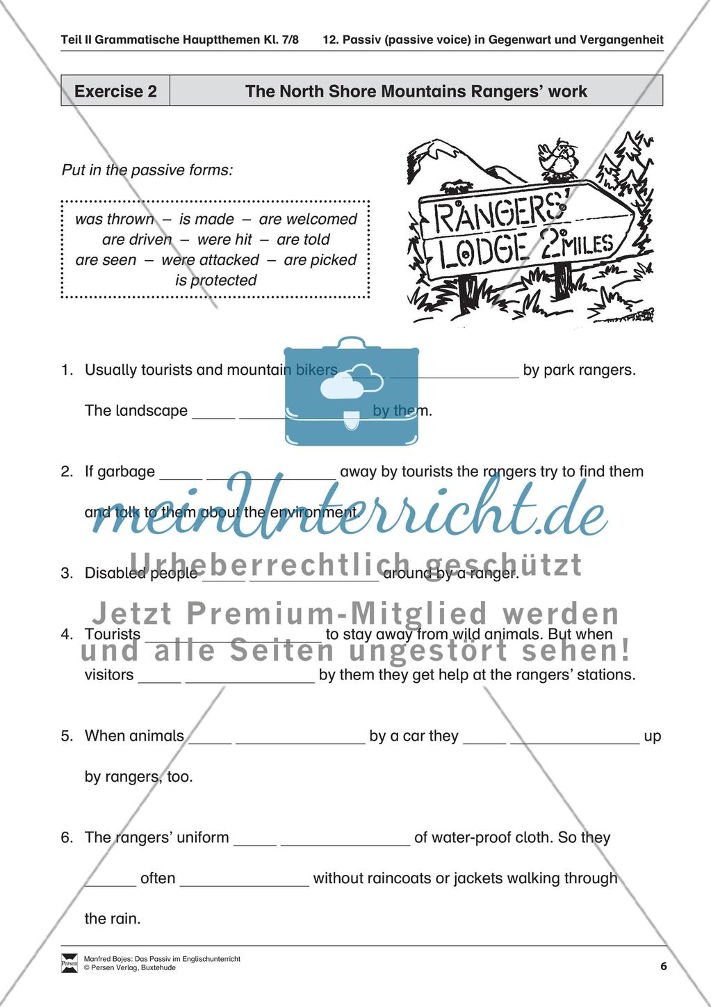 Exercises passive voice + Lösungen Preview 2