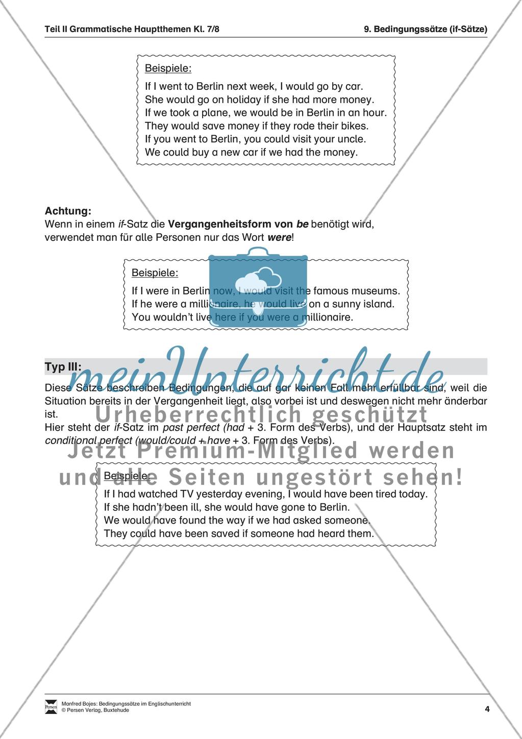Erklärung Bedingungssätze für Schüler Preview 2