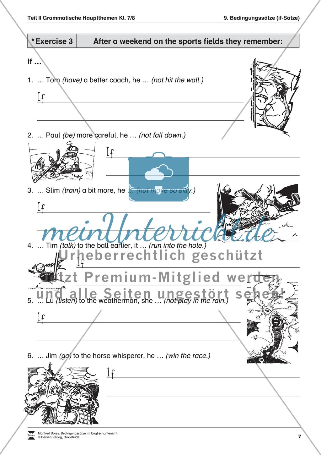 Exercises if-clauses + Lösungen Preview 3