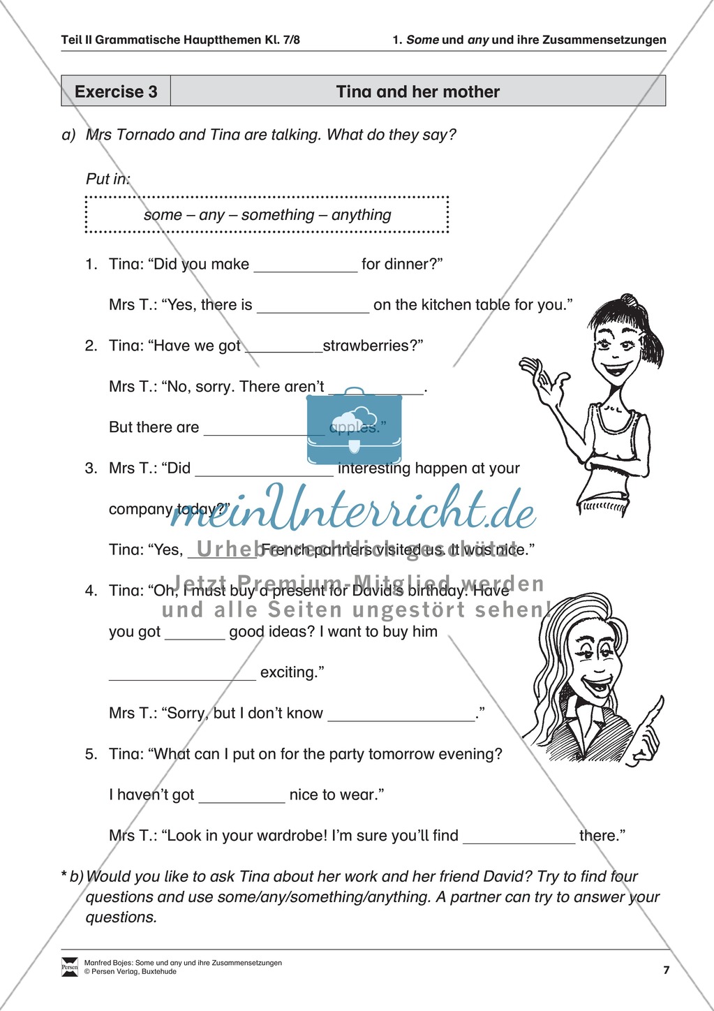 Exercises some / any + Lösungen Preview 3