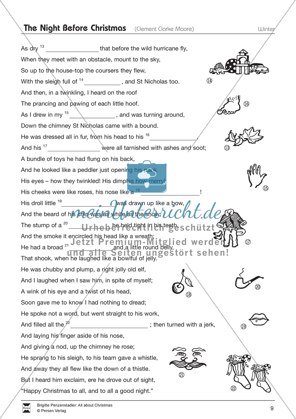 The Night Before Christmas: vocab exercise Preview 2