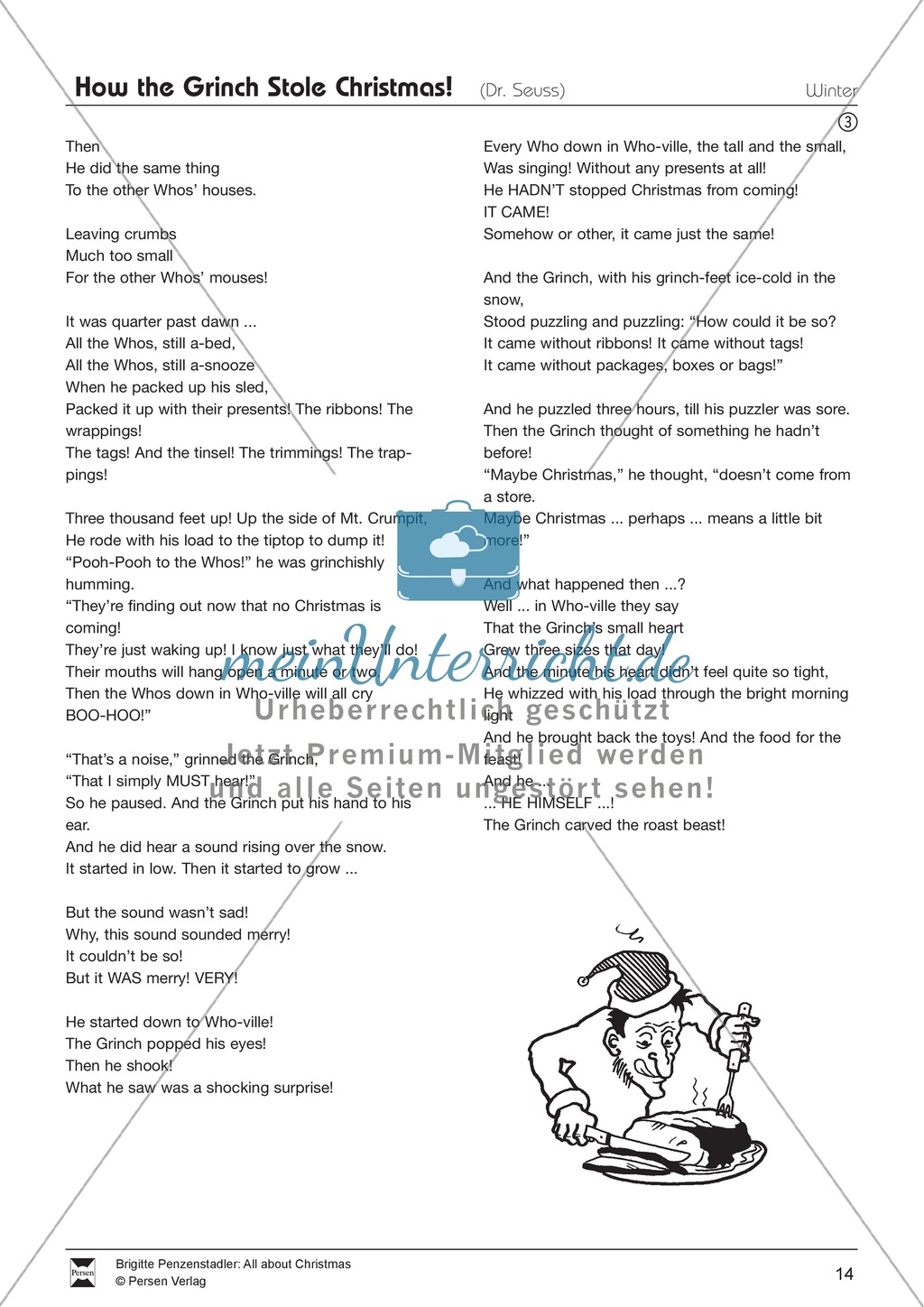 How the Grinch Stole Christmas: story and text comprehension questions Preview 3
