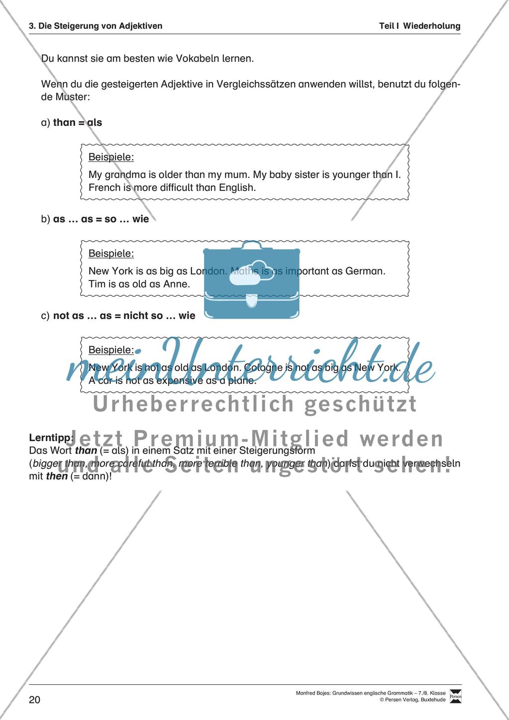 Die Steigerung von Adjektiven Preview 2