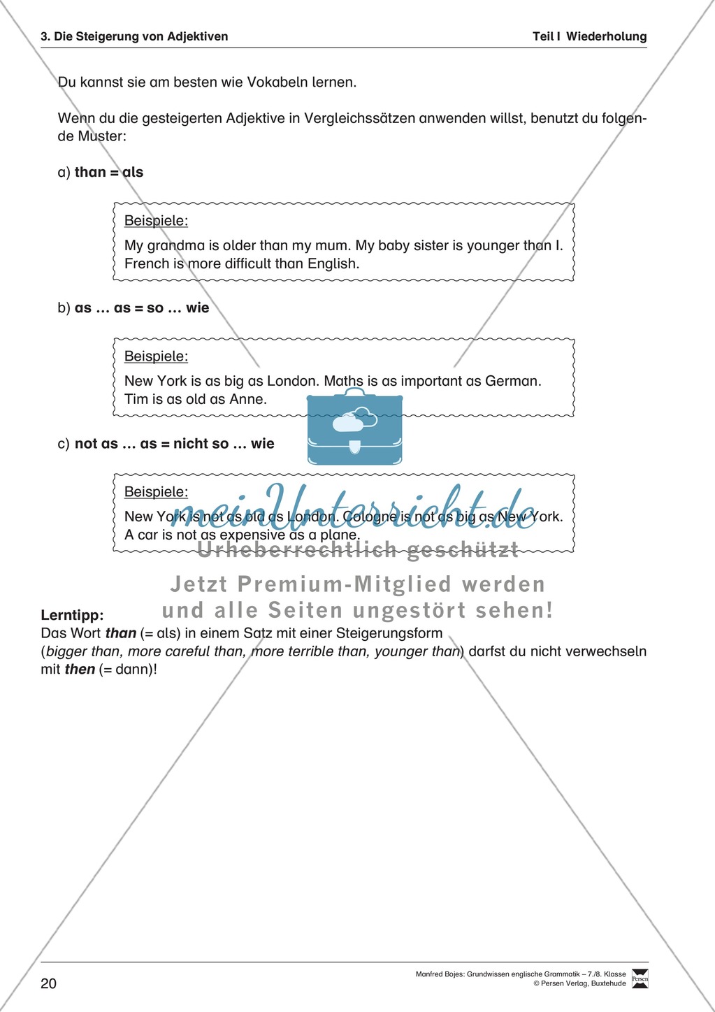 Grundwissen Steigerung von Adjektiven: Erklärung, Übungen und Lösungen Preview 2