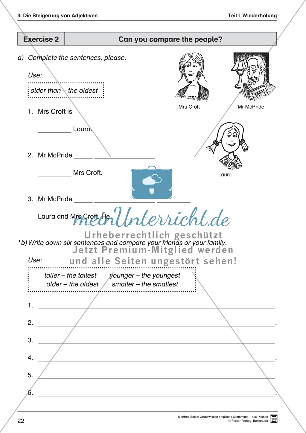 Grundwissen Steigerung von Adjektiven: Erklärung, Übungen und Lösungen Preview 4