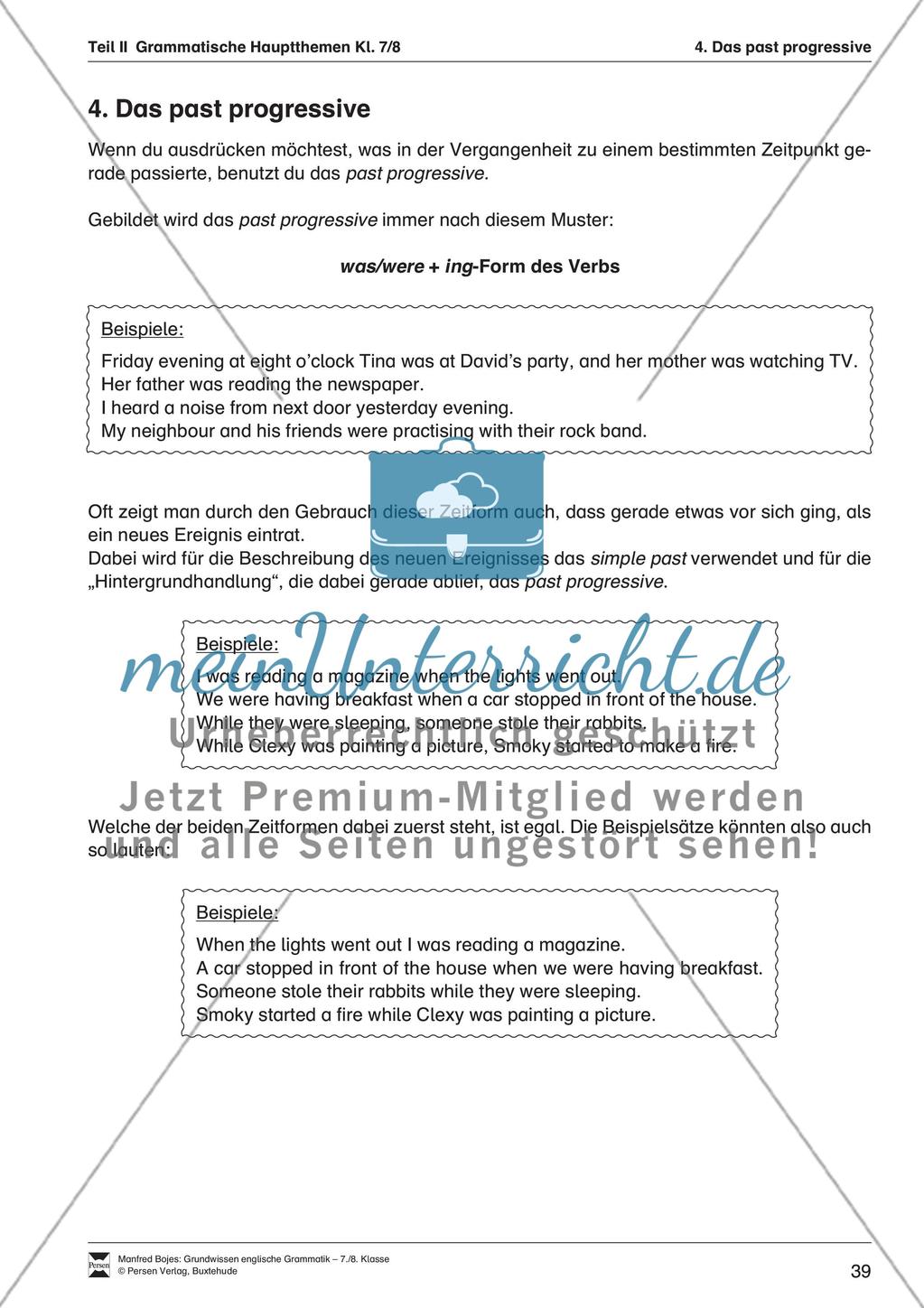 Das past progressive Preview 1