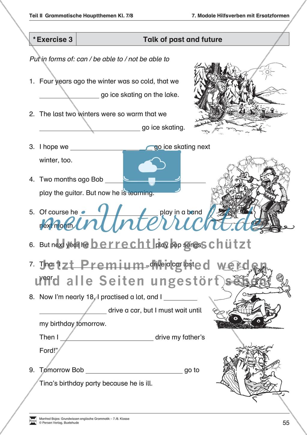 Modale Hilfsverben mit Ersatzformen Preview 5