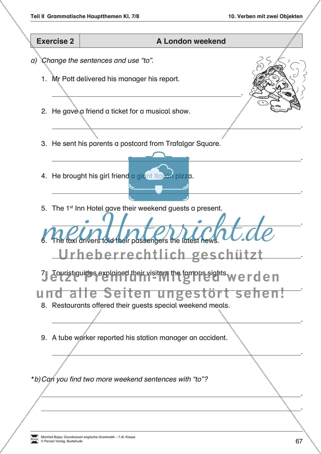Verben mit zwei Objekten Preview 3