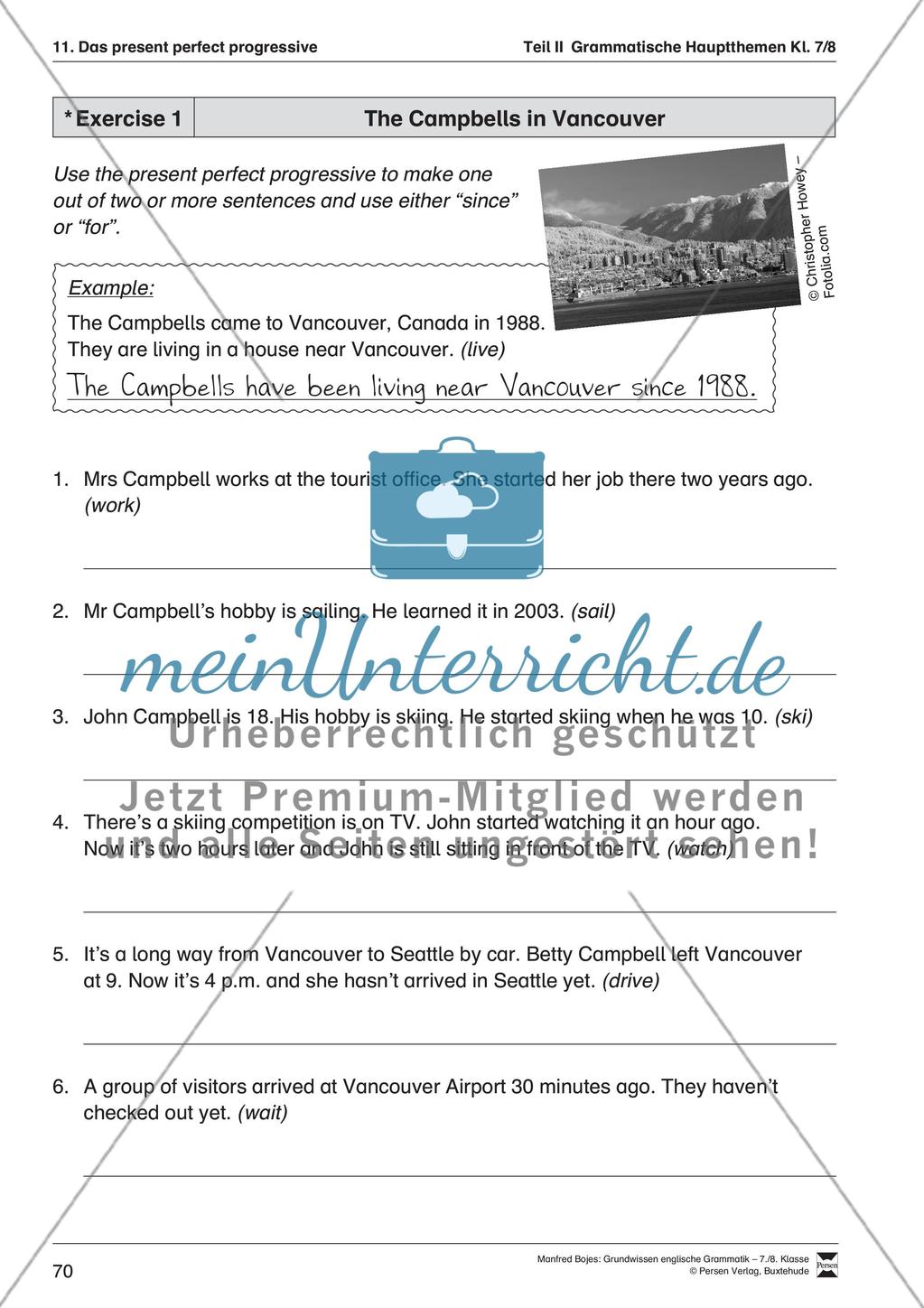 Das present perfect progressive Preview 2
