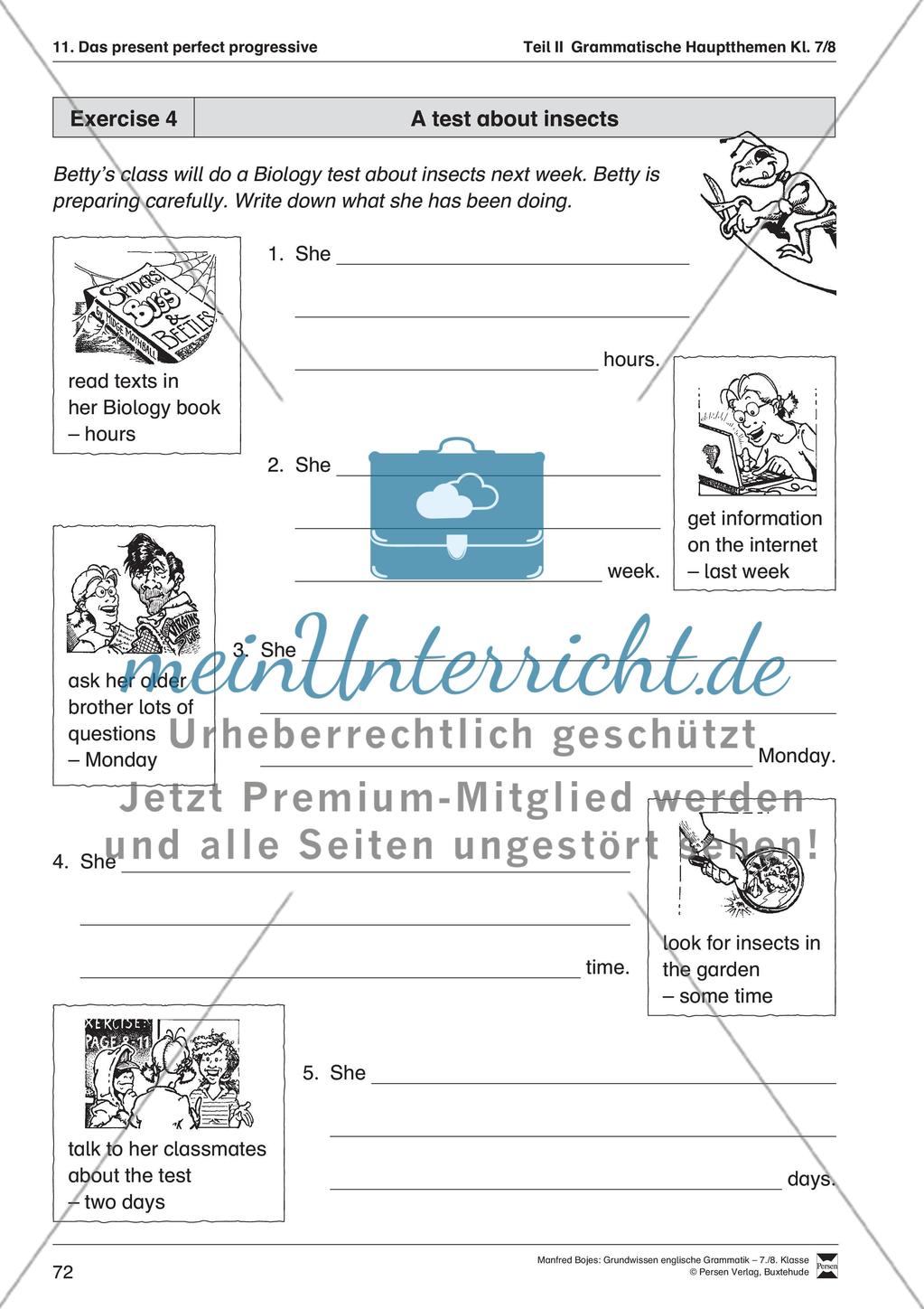 Das present perfect progressive Preview 4