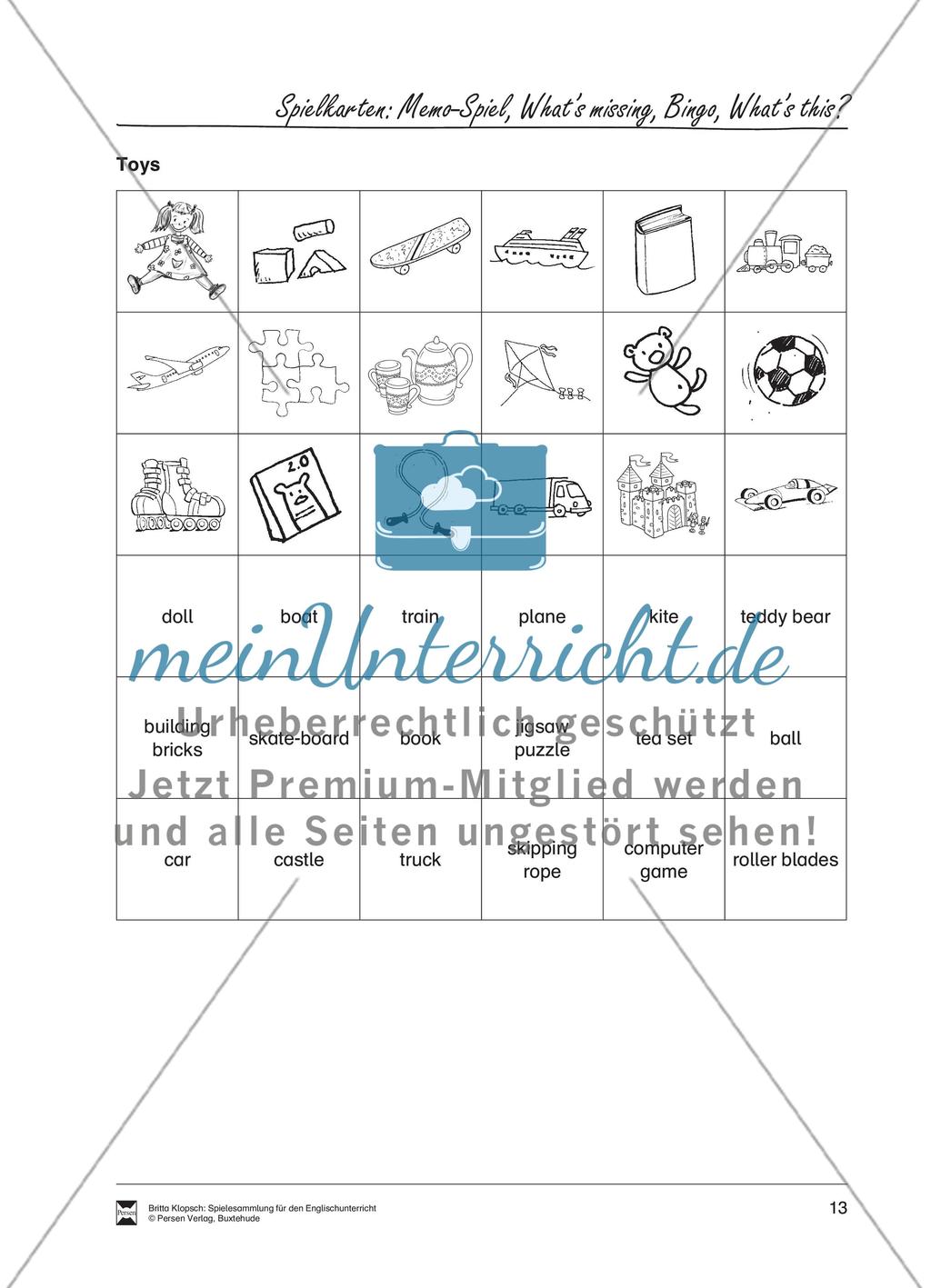 Memo-Spiel / Bingo / What’s missing Preview 6
