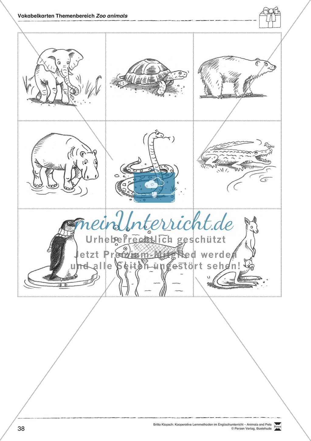 Kooperatives Lernen: Themenbereich Zoo Animals + Kopiervorlagen Preview 14
