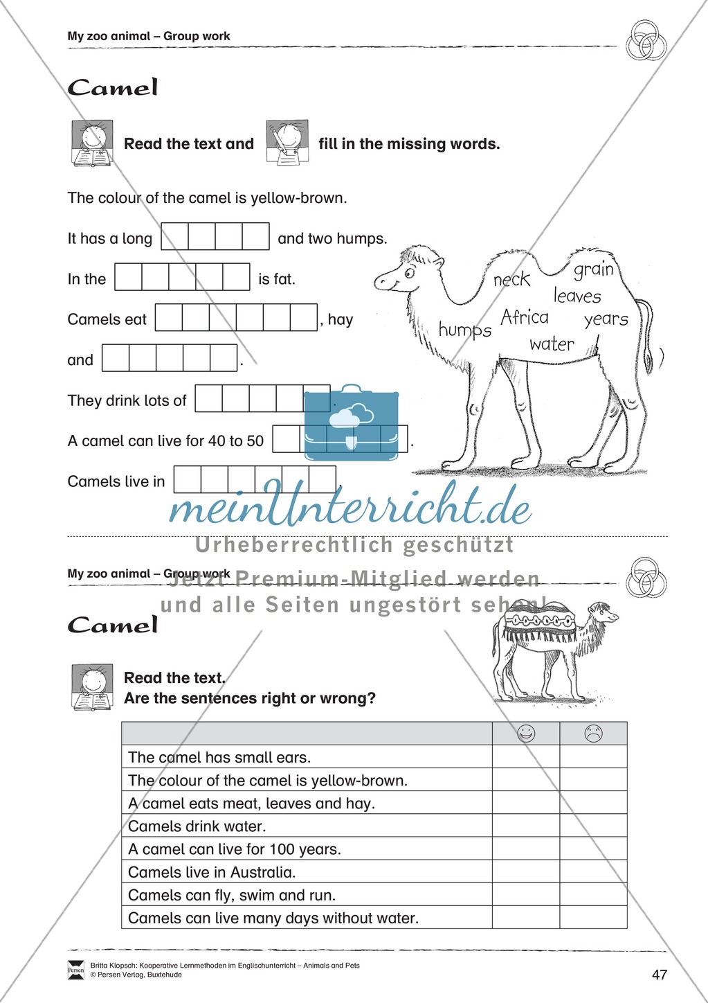 Kooperatives Lernen: Themenbereich Zoo Animals + Kopiervorlagen Preview 23