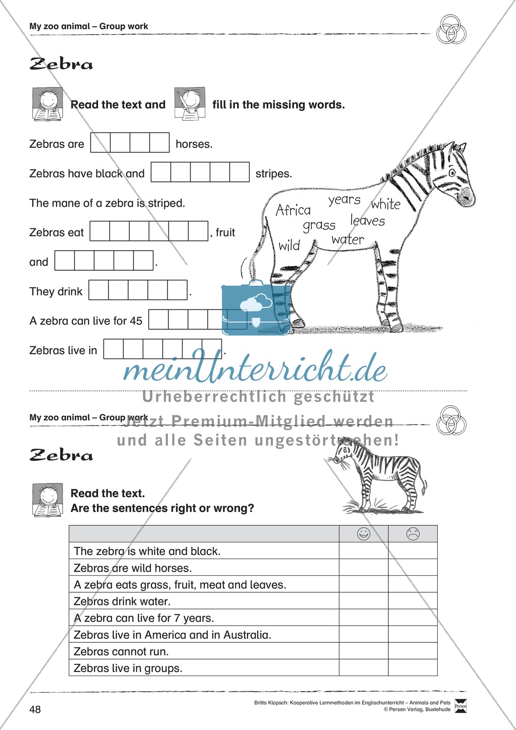 Kooperatives Lernen: Themenbereich Zoo Animals + Kopiervorlagen Preview 24