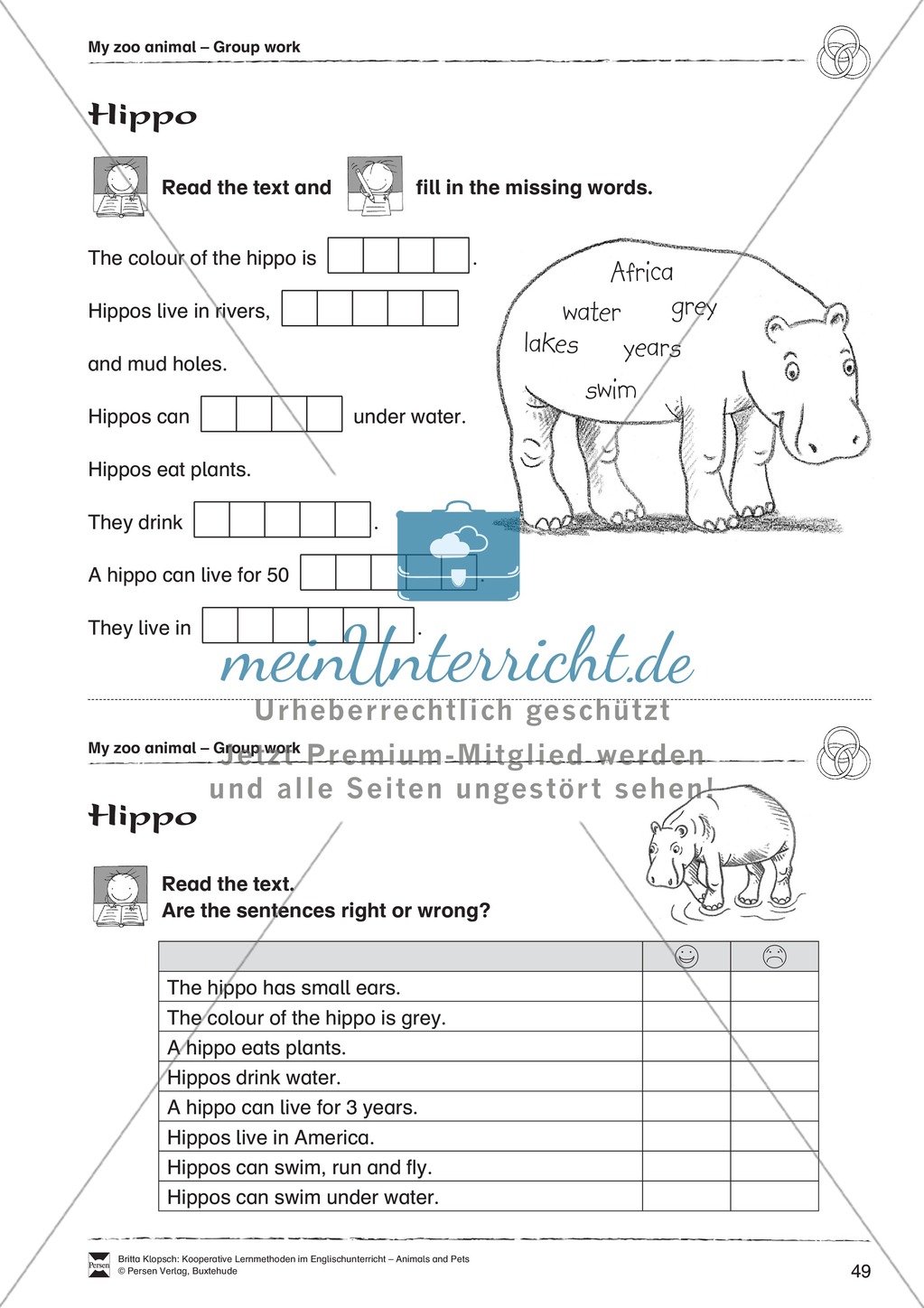 Kooperatives Lernen: Themenbereich Zoo Animals + Kopiervorlagen Preview 25