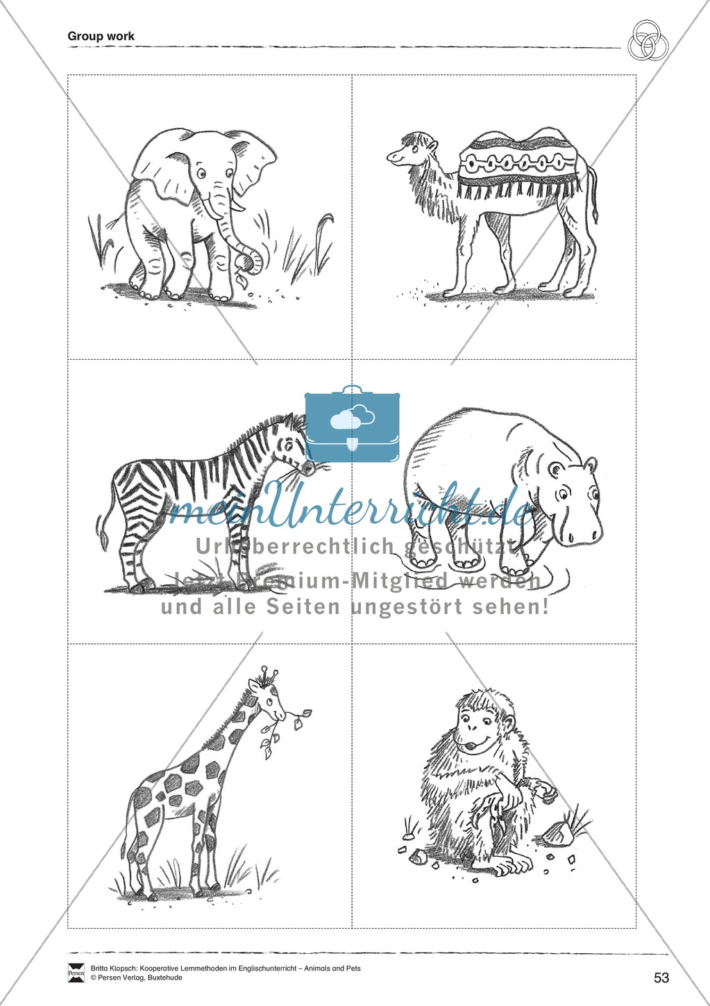 Kooperatives Lernen: Themenbereich Zoo Animals + Kopiervorlagen Preview 29