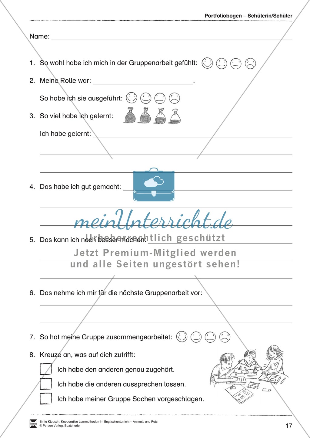 Kooperatives Lernen: Themenbereich Zoo Animals + Kopiervorlagen Preview 7