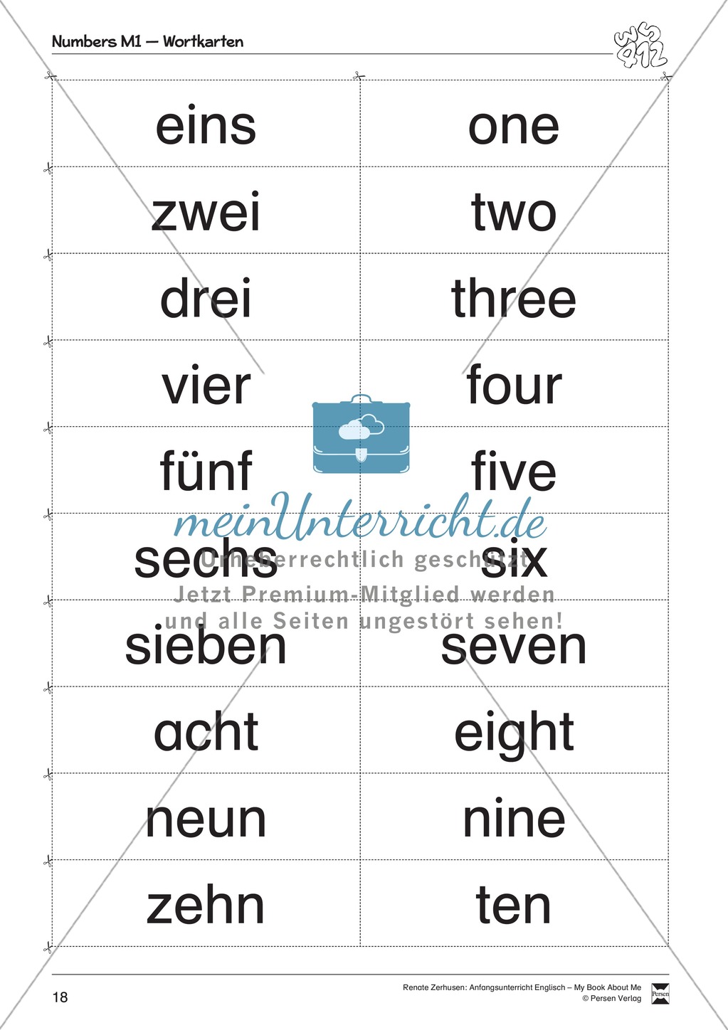 Numbers vocabulary: Worksheets on numbers (Binnendifferenziert) Preview 5