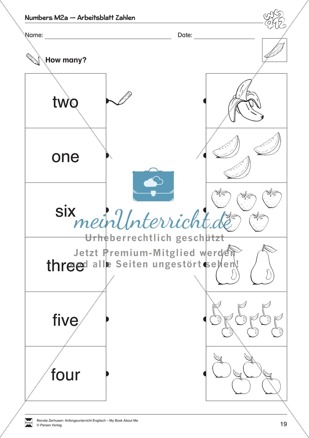 Numbers vocabulary: Worksheets on numbers (Binnendifferenziert) Preview 6