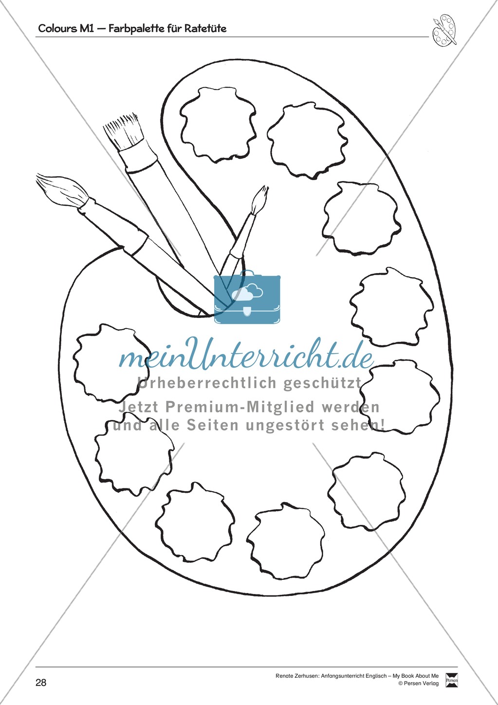 Colours: Worksheets on colours (Binnendifferenziert) - meinUnterricht