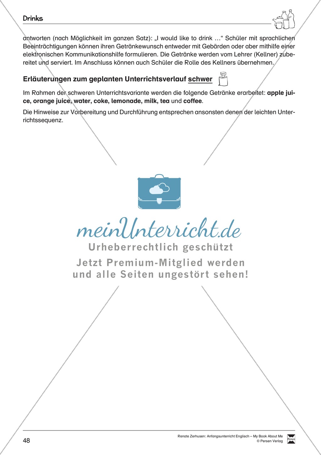 Drinks vocabulary: Worksheets on drinks (Binnendifferenziert) Preview 4