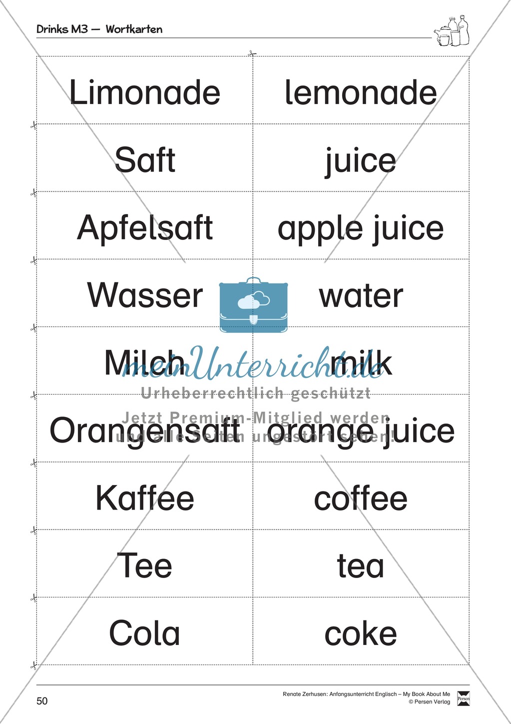 Drinks vocabulary: Worksheets on drinks (Binnendifferenziert) Preview 6