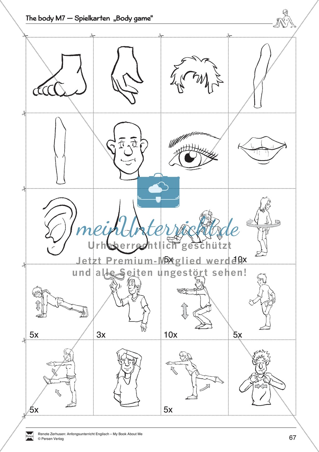 The body vocabulary: Worksheets on the body (Binnendifferenziert) Preview 13