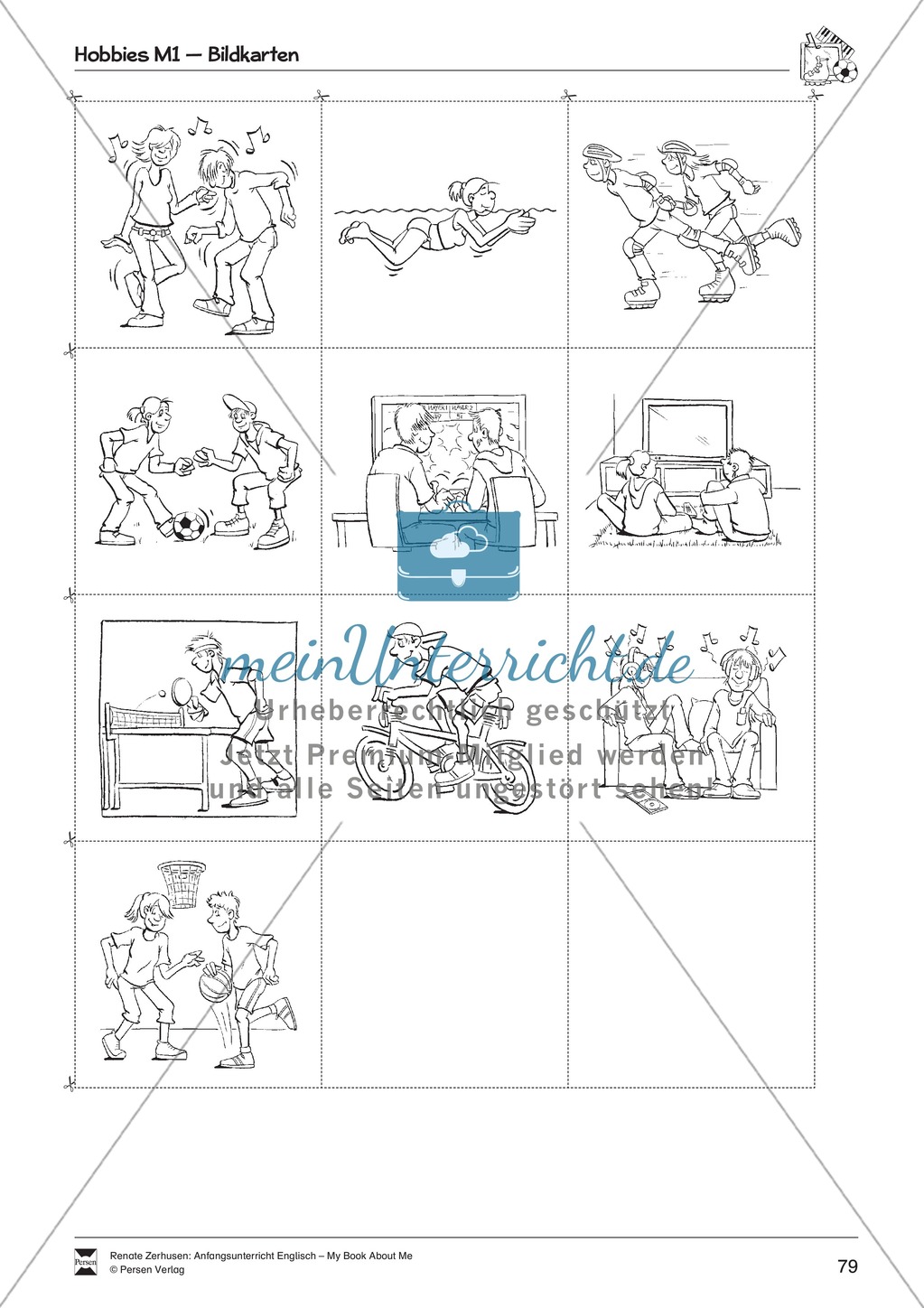 Hobbies vocabulary: Worksheets on hobbies (Binnendifferenziert) Preview 4