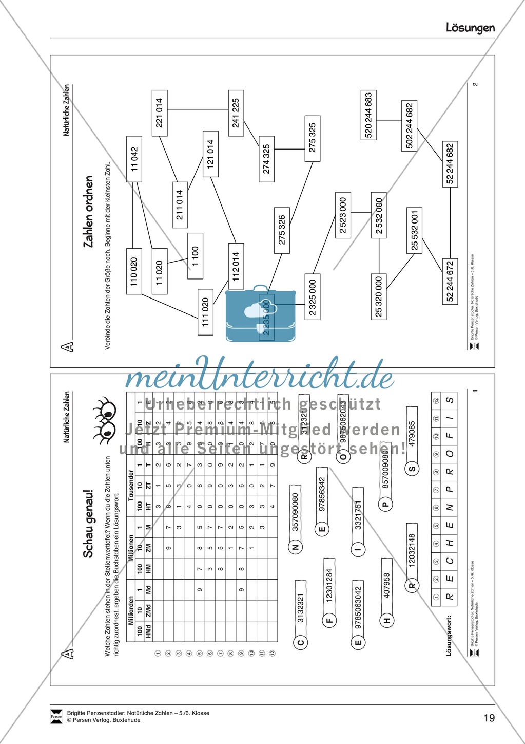 Natürliche Zahlen - Übungen mit der Stellenwerttafel Preview 6