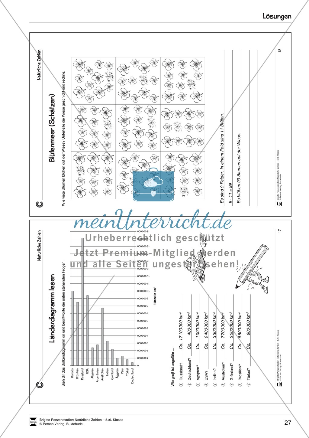 Natürliche Zahlen - Länderdiagramm lesen: Informationen aus Balkendiagrammen entnehmen Preview 6
