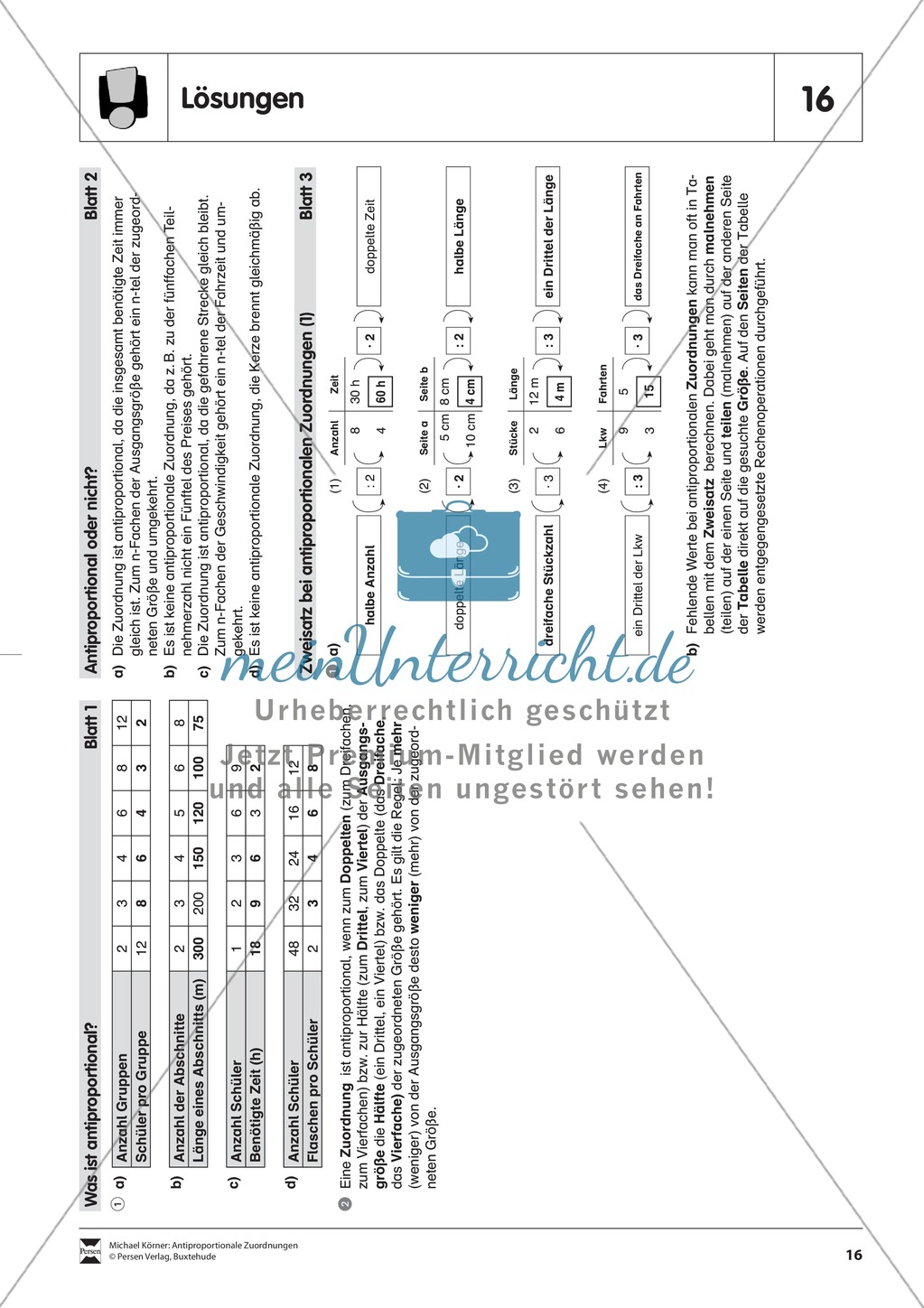 Zweisatz bei antiproportionalen Zuordnungen Preview 3