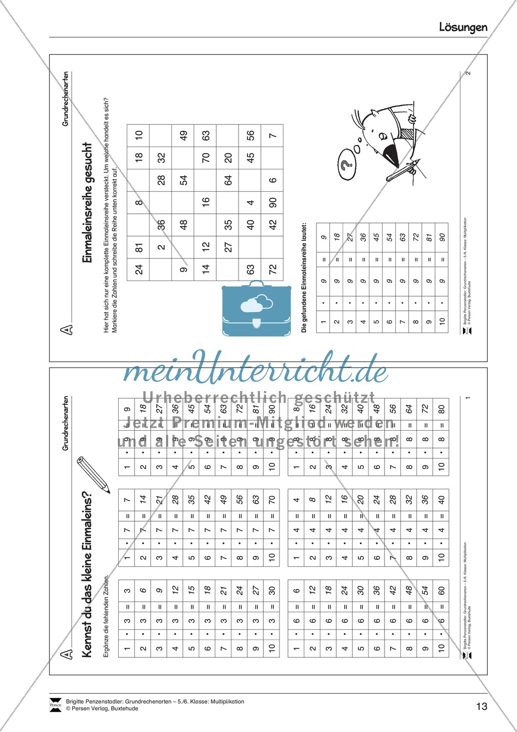 Übungen zum kleinen Einmaleins Preview 3
