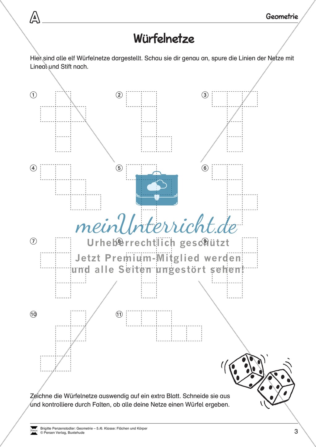 richtige und fehlerhafte Würfelnetze Preview 1