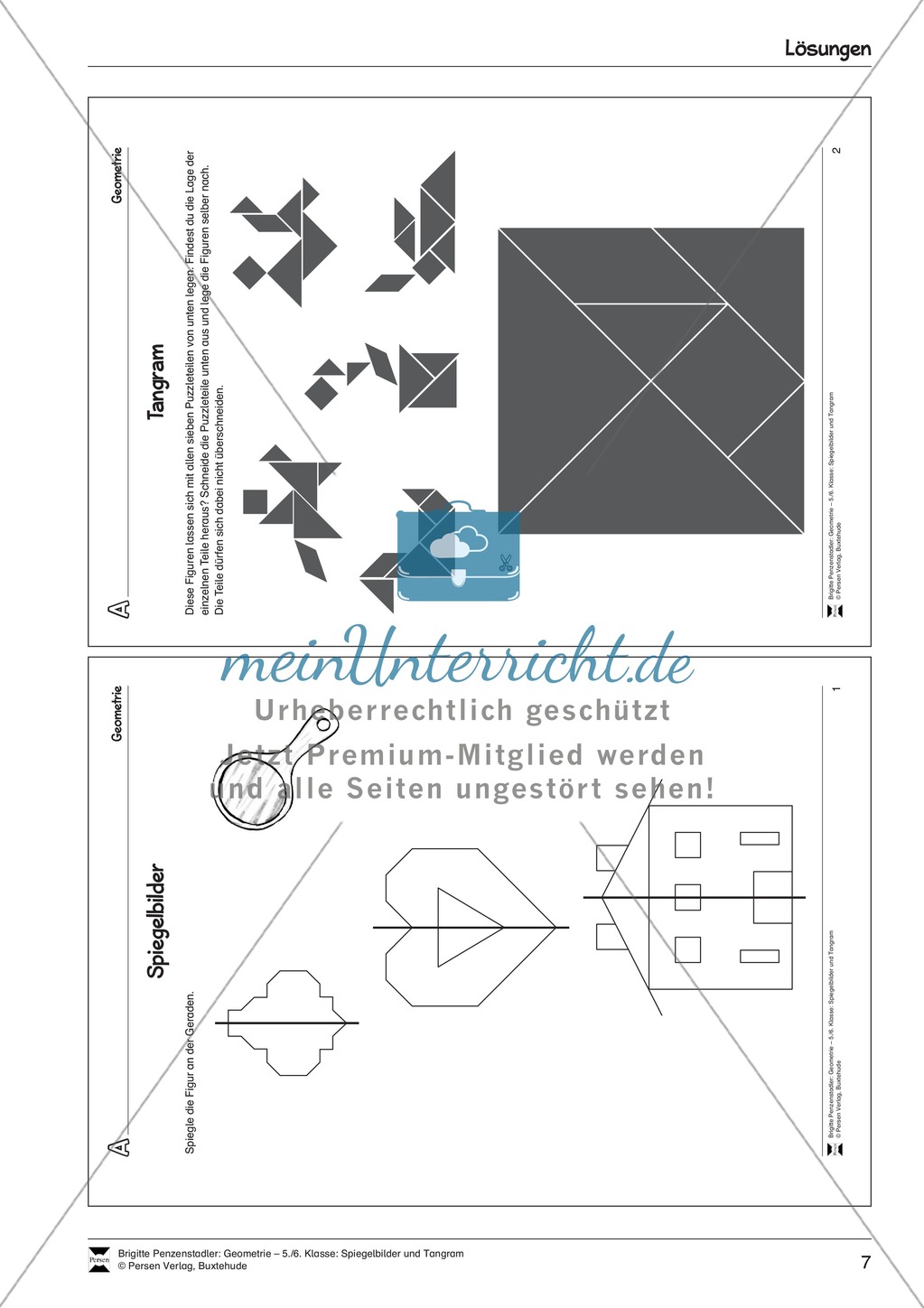 Tangram - verschiedene Figuren aus geometrischen Formen nachlegen Preview 4