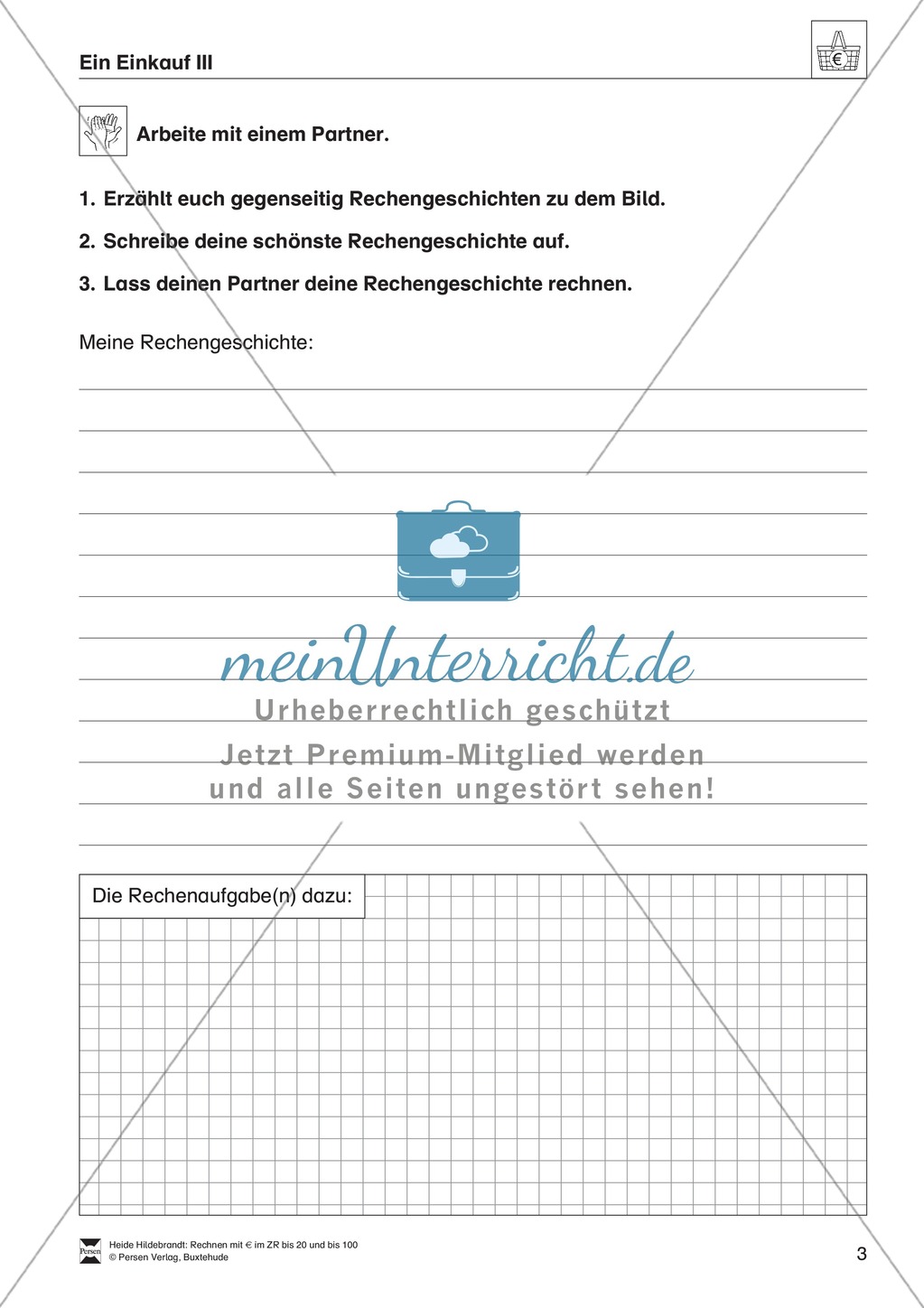 Anschauliche Aufgaben zum Entdecken der Größeneinheit Geld im Zahlenraum bis 100 Preview 3