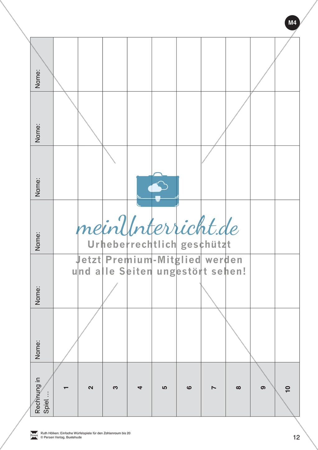 Arithmetik: Würfelspiele zum Thema Addition und Subtraktion Preview 5
