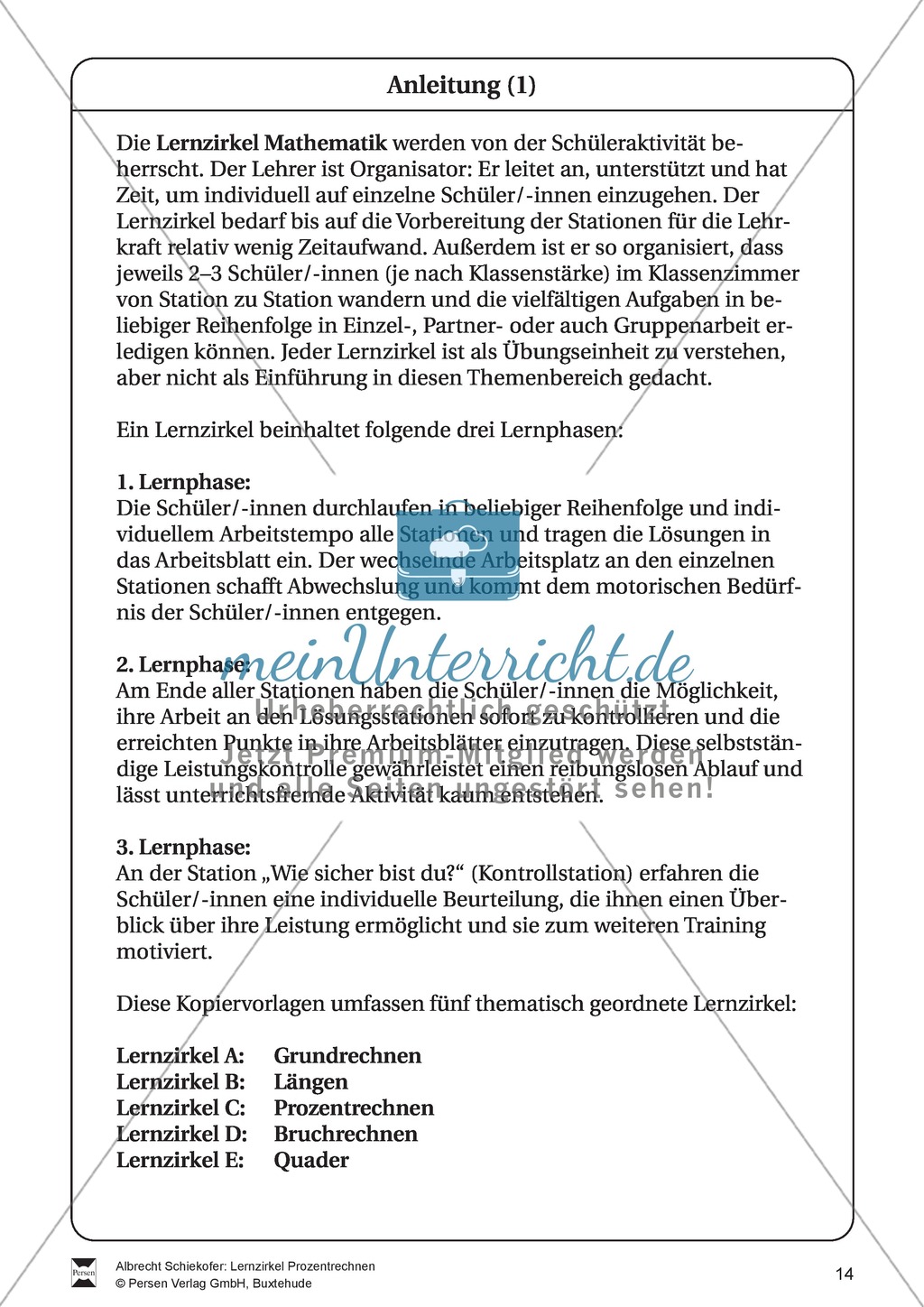 Prozentrechnen: Lernzirkel zur Wiederholung und Festigung des Prozentrechnens Preview 14