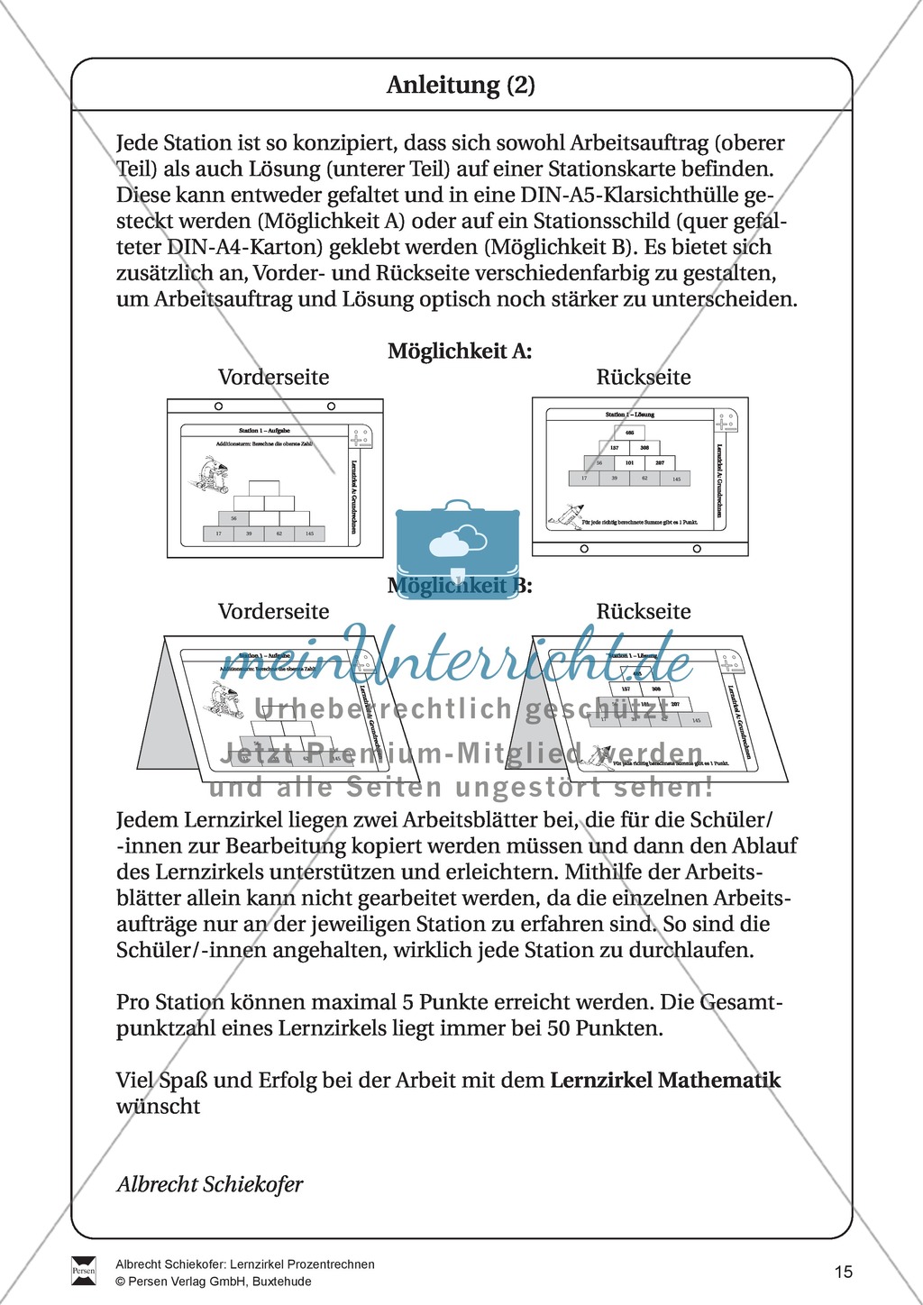 Prozentrechnen: Lernzirkel zur Wiederholung und Festigung des Prozentrechnens Preview 15